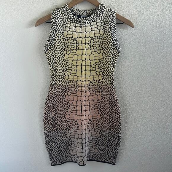 Missoni Thick Knit Bodycon Reptile Watercolor Dress 36/ Small - Picture 1 of 6